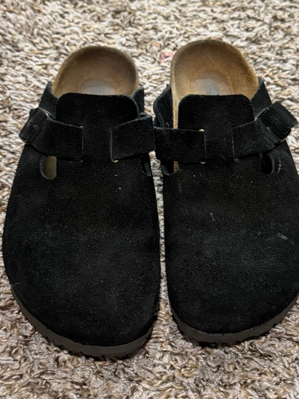 Birkenstock Black Suede Slip-On Clog Mule
